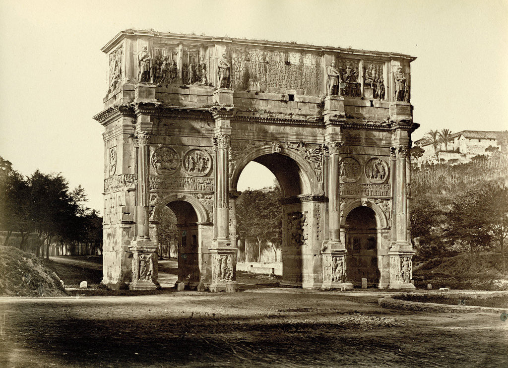 Detail of The Arch of Constantine, north side, Rome Italy by James Anderson