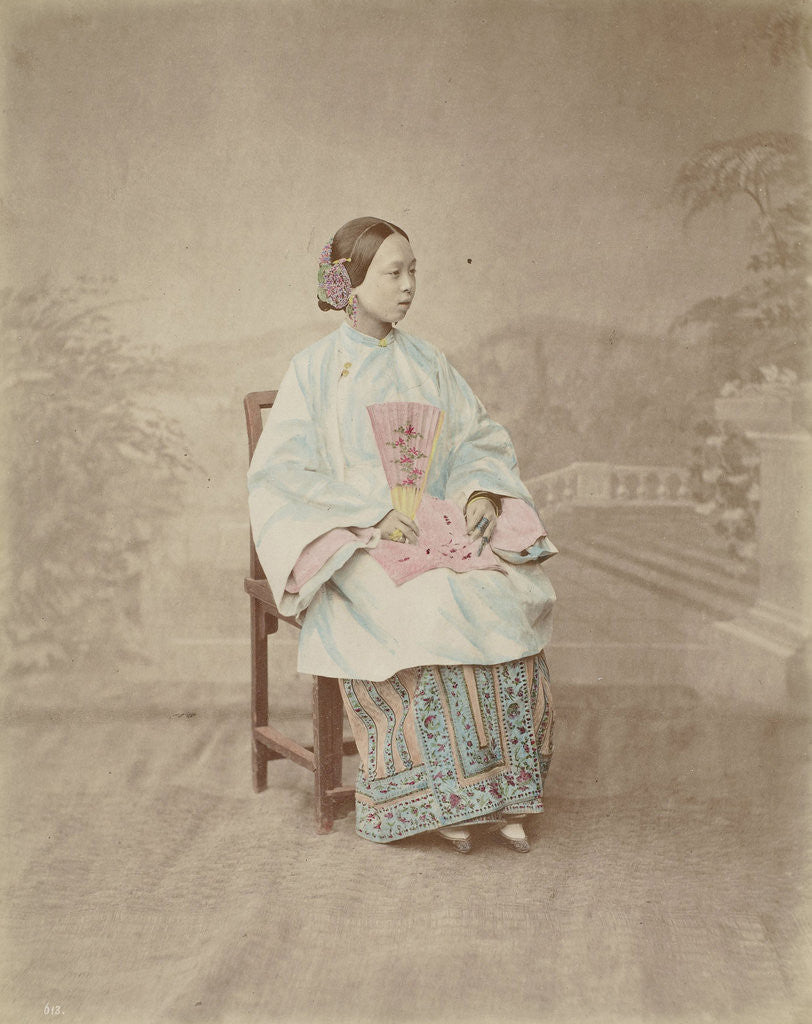 Detail of China, portrait young woman by Baron Raimund von Stillfried und Ratenitz