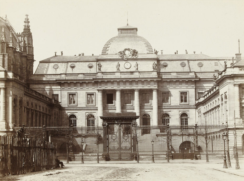 Detail of The Palace of Justice in Paris France by Charles Soulier