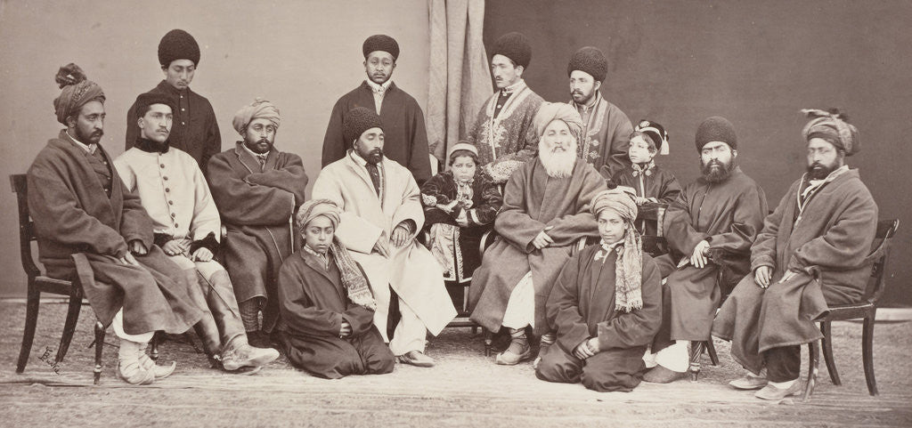 Detail of Group portrait of Afghan men and boys by John Burke