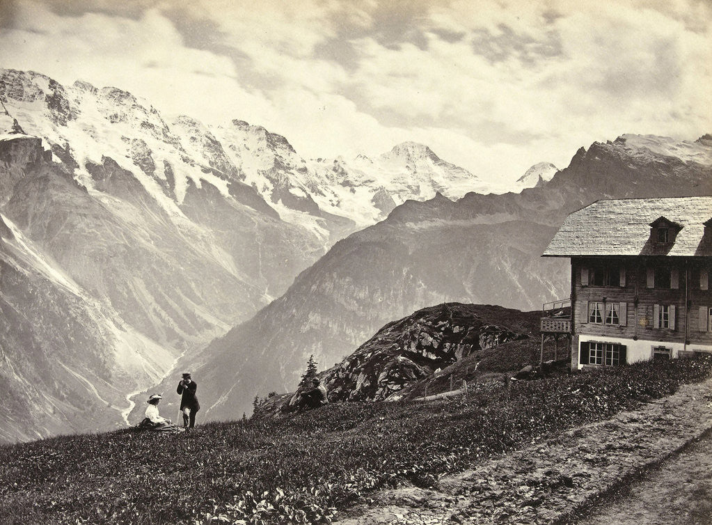 Detail of Mountain landscape in Switzerland by William England