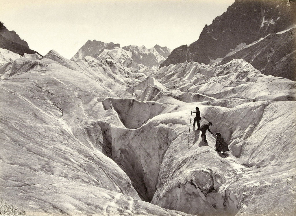 Detail of glacier in Switzerland by William England