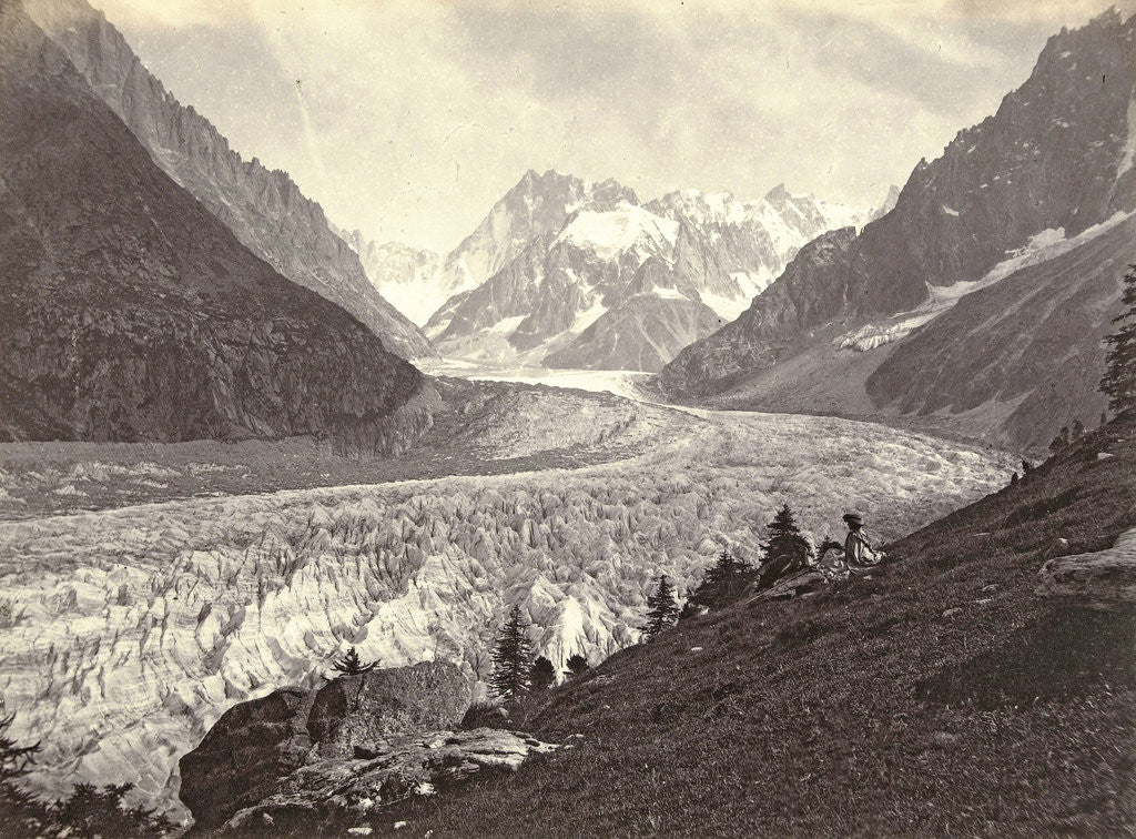 Detail of glacier in Switzerland by William England