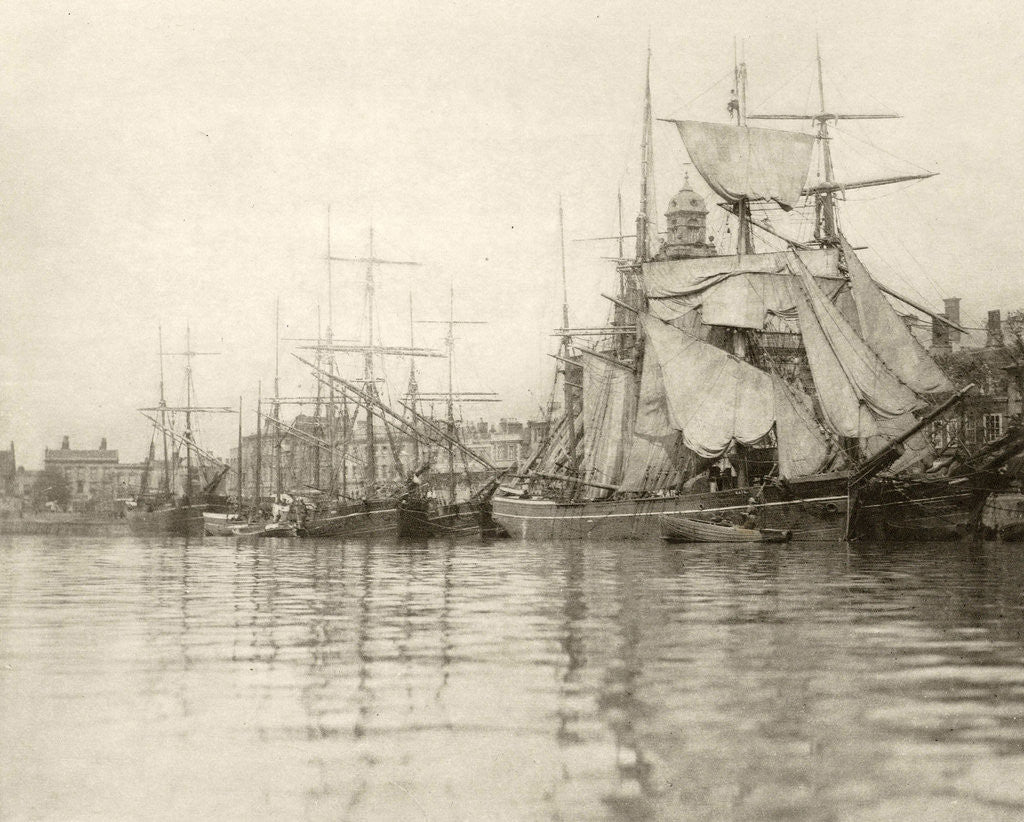 Detail of Ships in the port of Great Yarmouth UK by Peter Henry Emerson