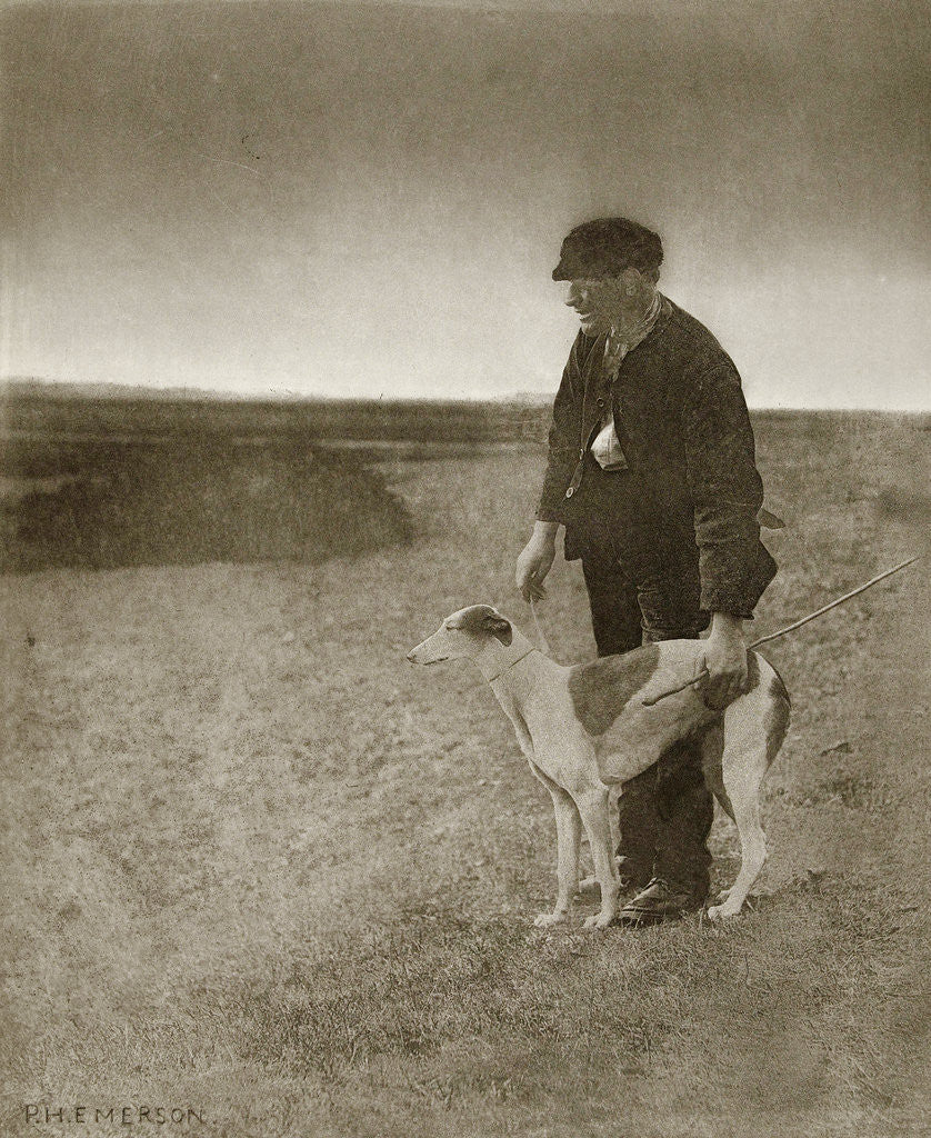 Detail of Poacher with dog by Peter Henry Emerson
