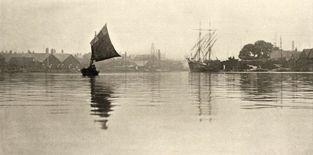 Detail of ship on the water by Peter Henry Emerson