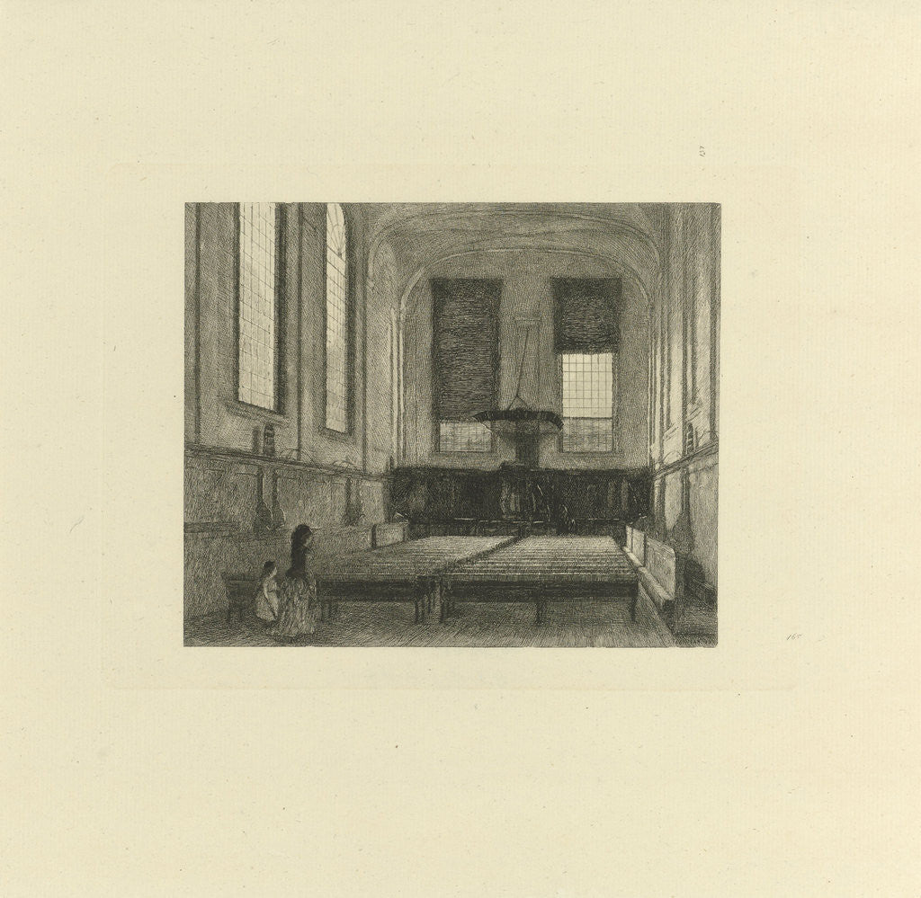 Detail of Interior of the Baptist Church in Utrecht by Jacob Taanman