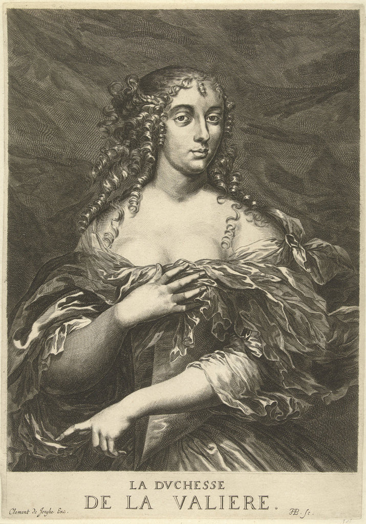 Detail of Portrait of Louise Françoise de La Baume Le Blanc de la Vallière by Clement de Jonghe
