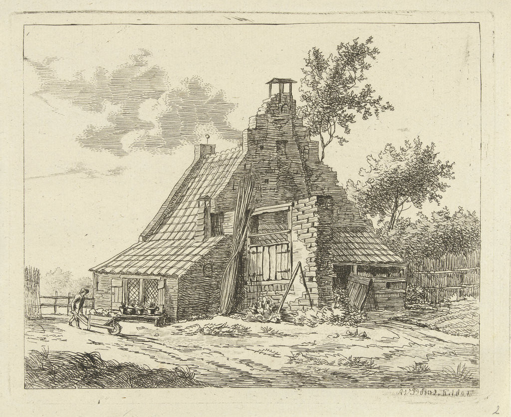 Detail of Ruin of the house Snaatburg Maarssen by Anthonie van den Bos
