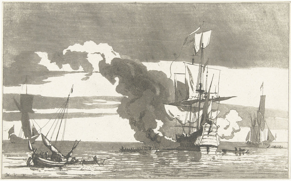 Detail of Battleship by Anthony van den Bos