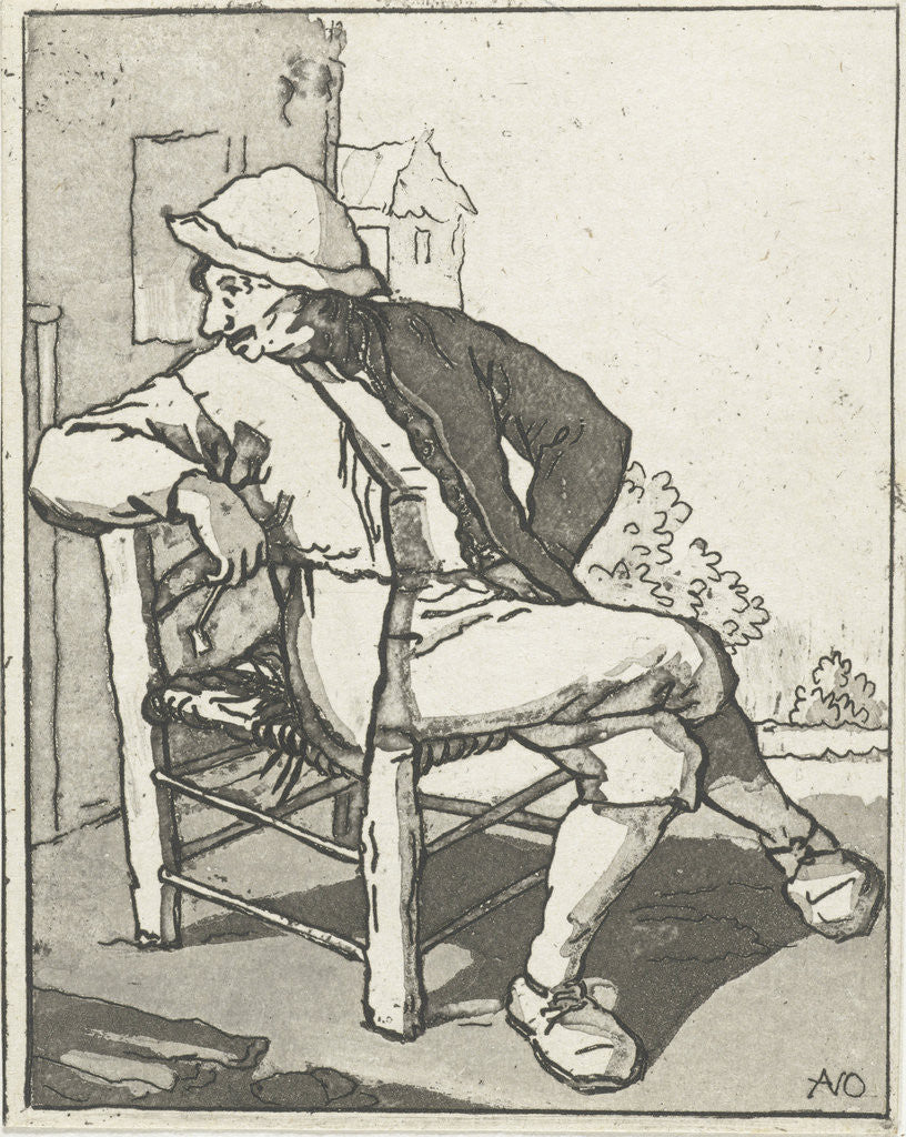 Detail of Seated man by Anthonie van den Bos