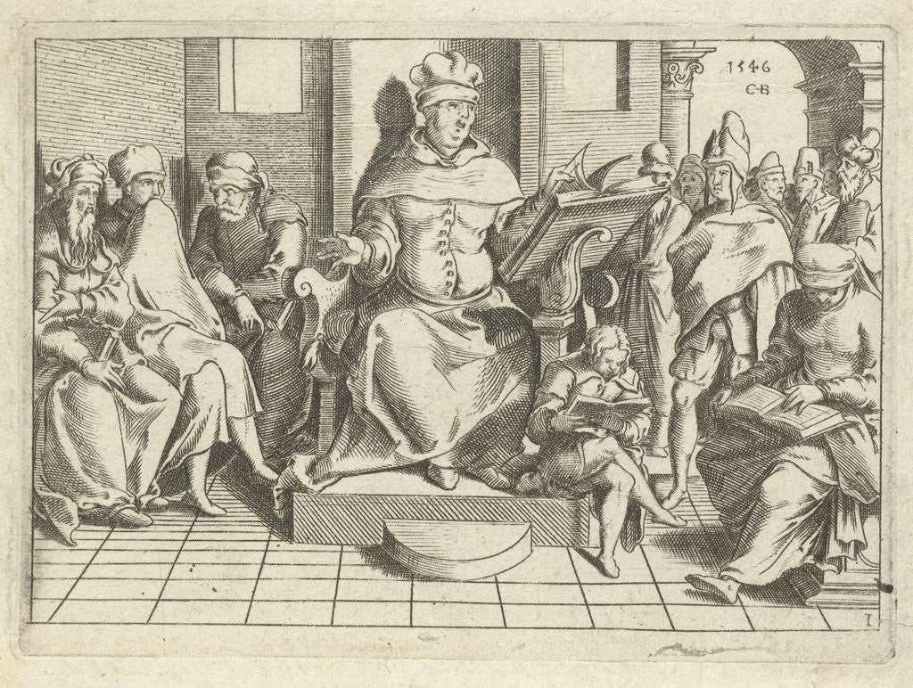 Detail of Paul as apprentice by Cornelis Bos