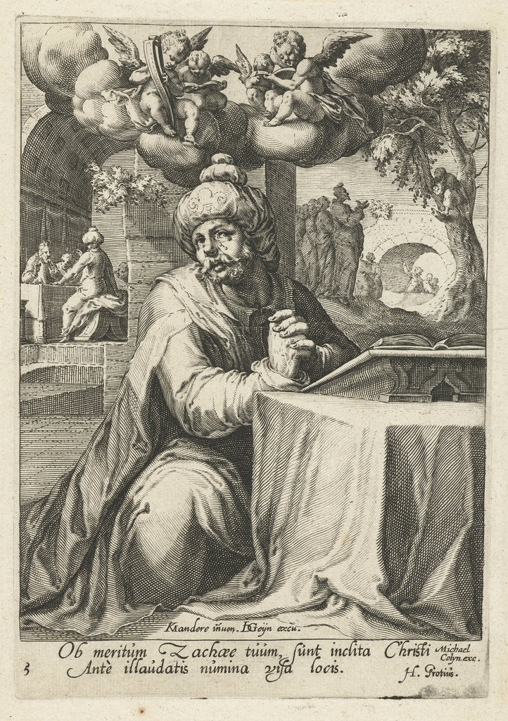 Detail of Zacchaeus as repentant sinner by Michael Colyn