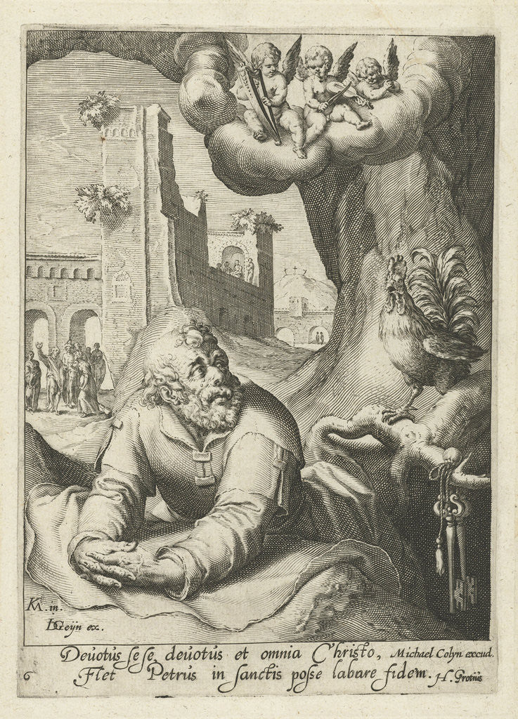 Detail of Peter as repentant sinner by Michael Colyn