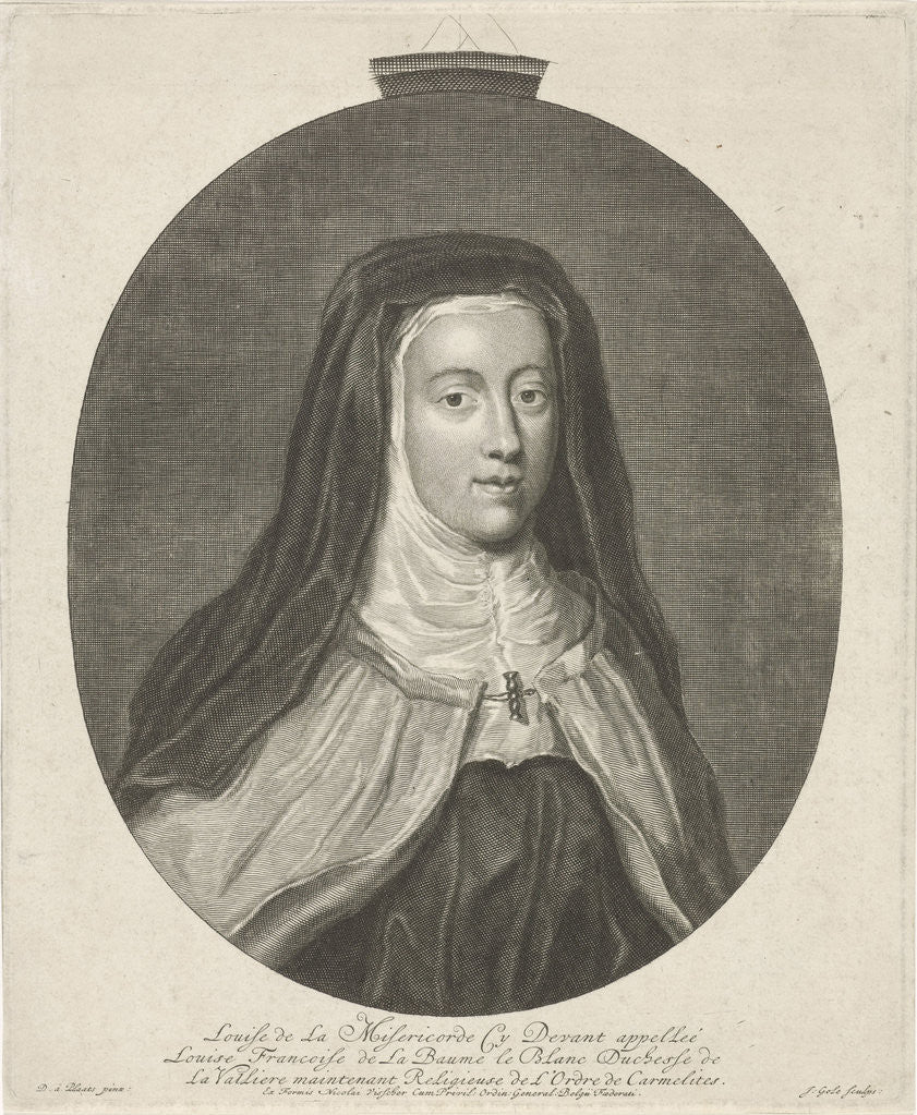 Detail of Portrait of Louise de la Misericorde, alias Francoise de La Baume Le Blanc de la Valliere by Dutch Republic