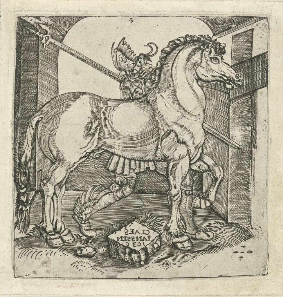 Detail of Knight and horse by Albrecht Dürer