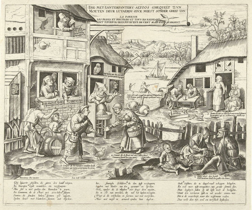 Detail of Sloths by Joannes Galle