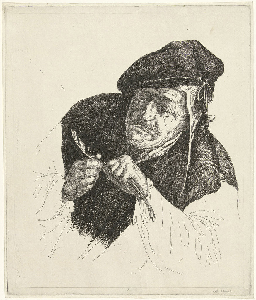 Detail of Man entertains his pen by Jabes Heenck
