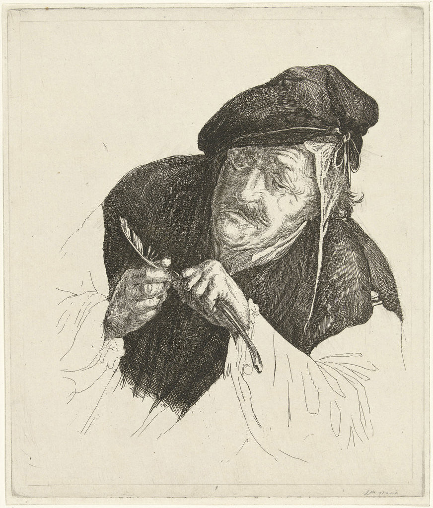 Detail of Man entertains his pen by Jabes Heenck
