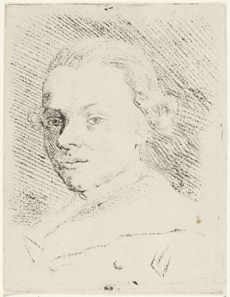 Detail of Self-portrait of Jabez Heenck by Jabes Heenck
