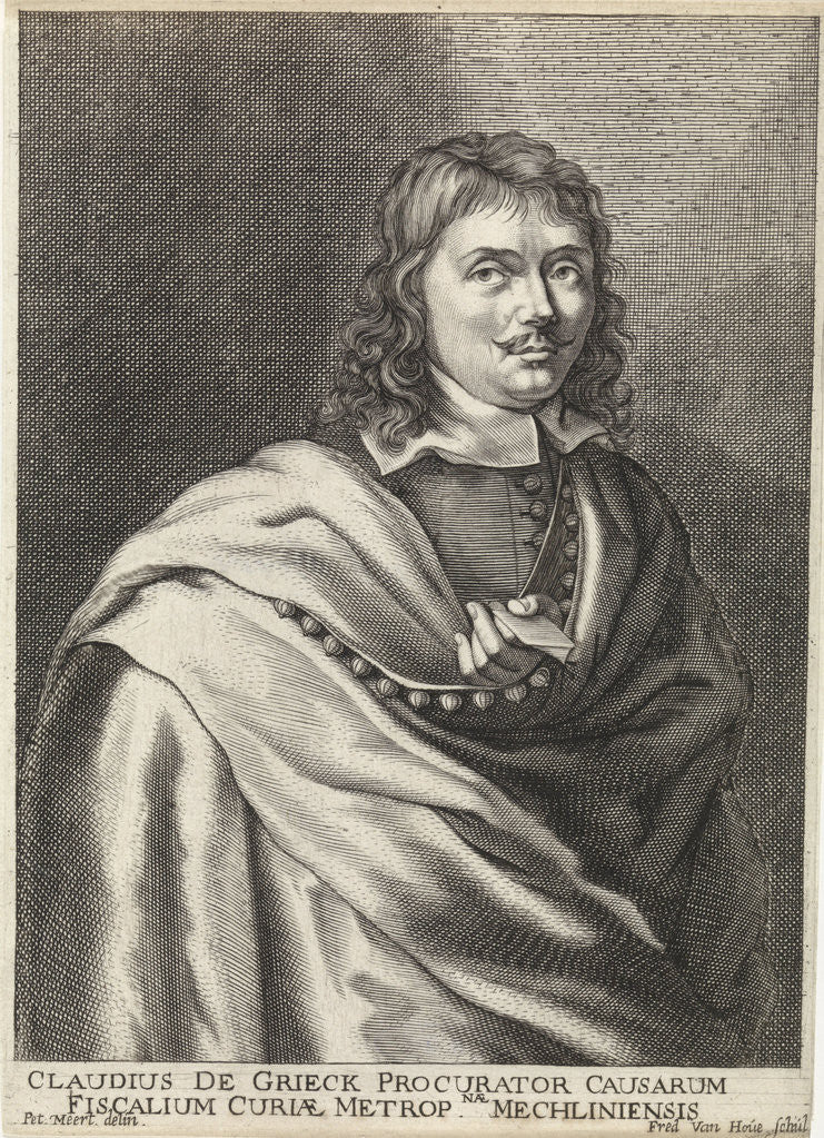 Detail of Portrait of Claudius the Grieck by Frederick Hendrick van den Hove