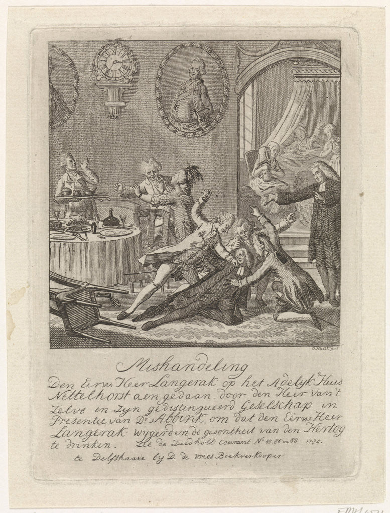 Detail of Maltreatment to Lochum, The Netherlands, Joannes Hulstkamp by D. de Vries