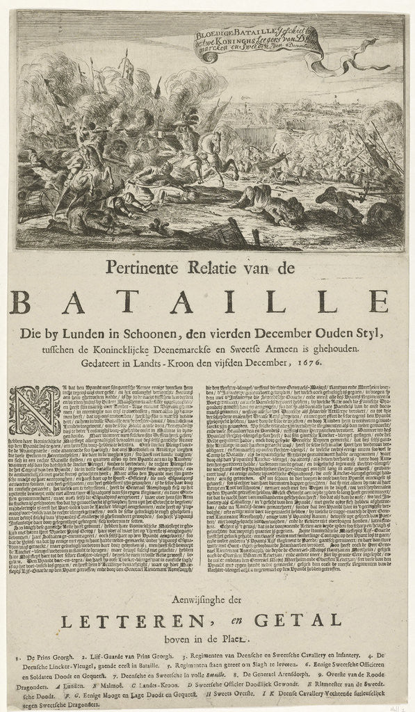 Detail of Battle of Lunden, Germany by Justus van Huysum II