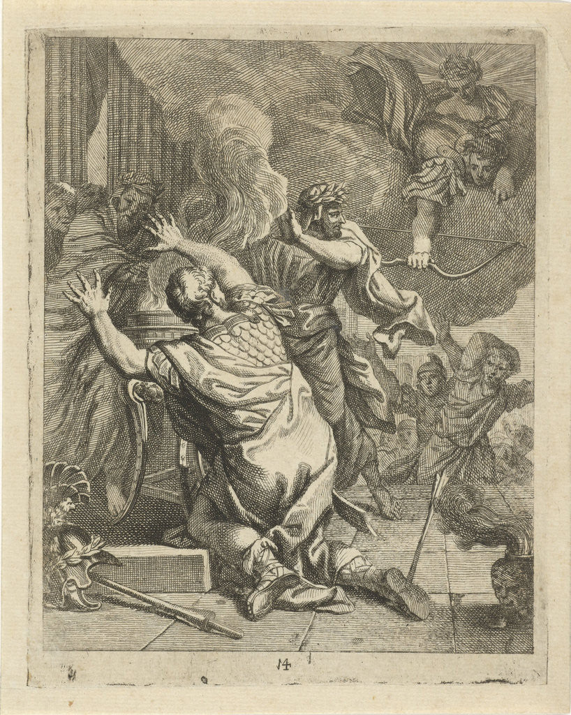 Detail of Death of Achilles, J. Alexander Janssens by Victor Honoré Janssens