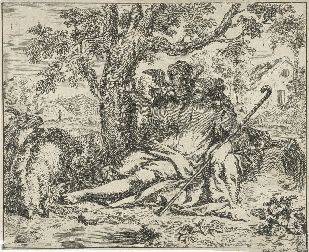 Detail of angel appears to Hagar by J. Alexander Janssens