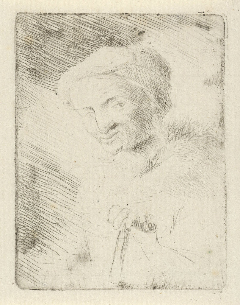 Detail of Portrait of an unknown old woman by Simon Klapmuts