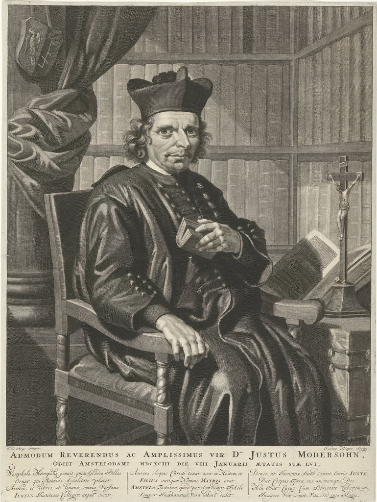 Detail of Portrait of the pastor Justus Modersohn by Johannes Klopper