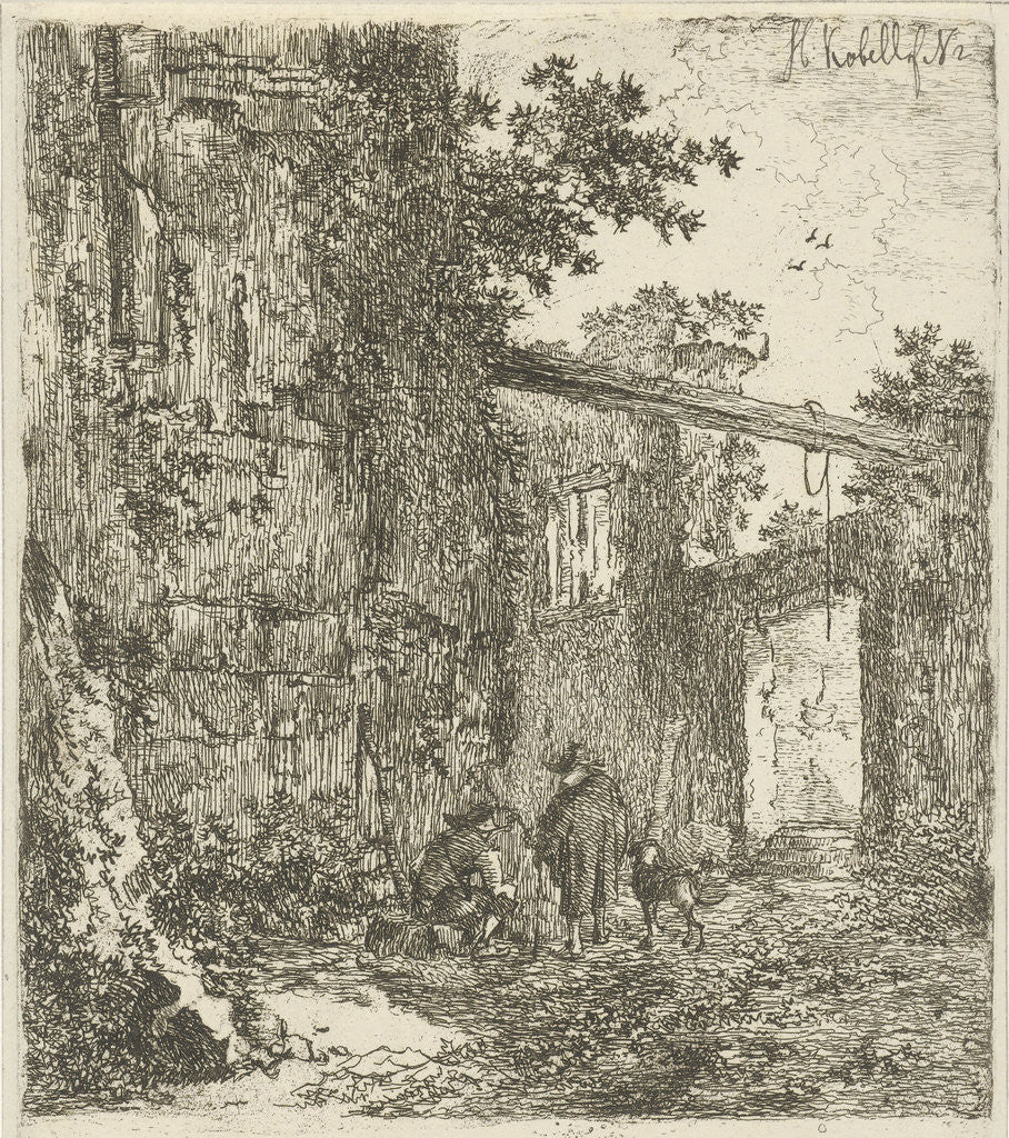 Detail of Overgrown ruins by Hendrik Kobell