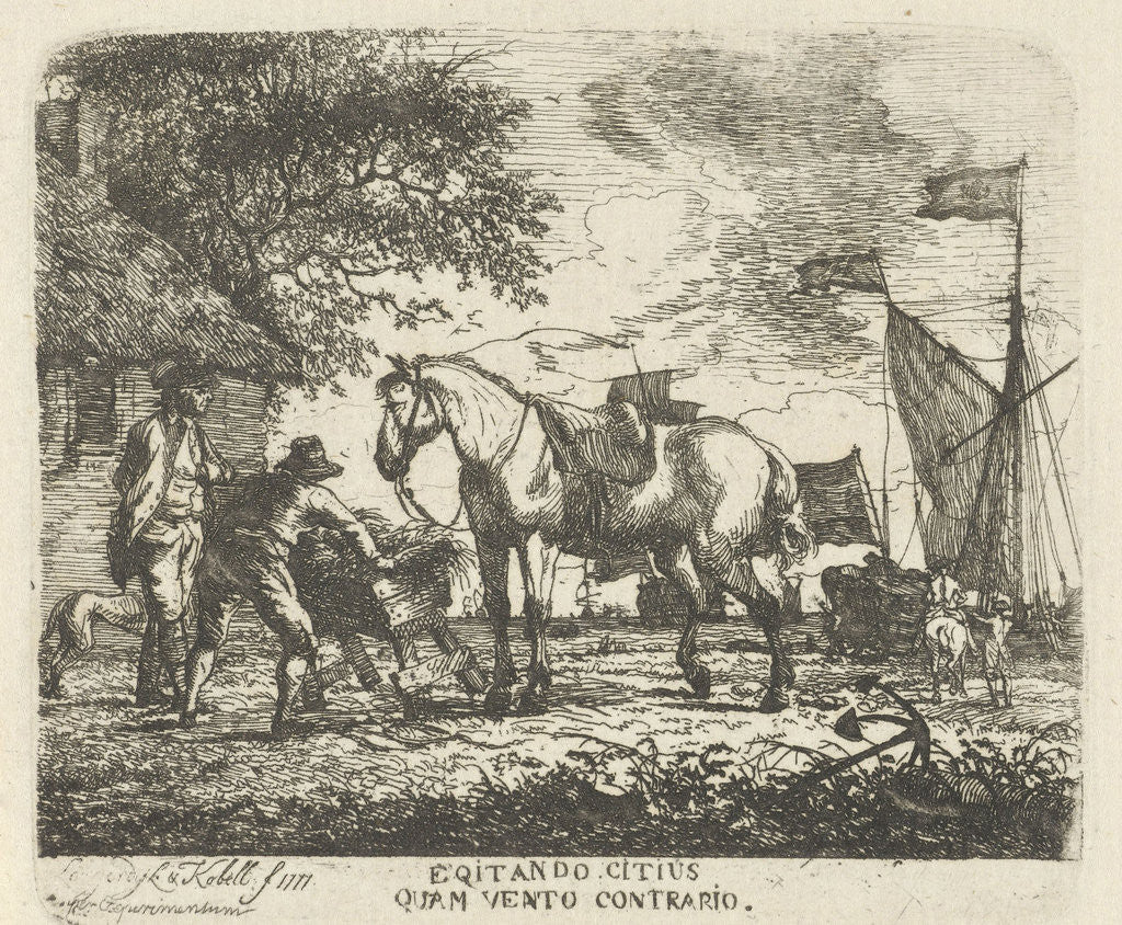 Detail of Horse Feeding by D. Langendijk