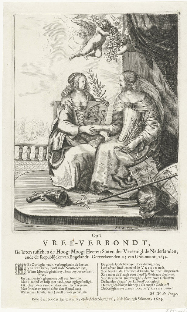 Detail of The Peace of Westminster, 1654 by Salomon Pietersz. Lachair