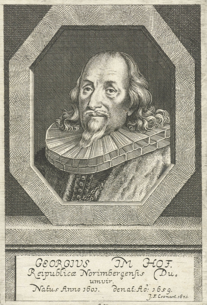 Detail of Portrait of Georg Imhof by Johann Friedrich Leonard