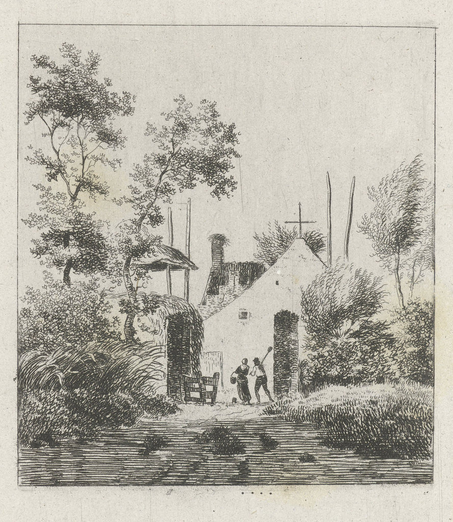 Detail of Man and a woman for a farm by Jan Izaak van Mansvelt