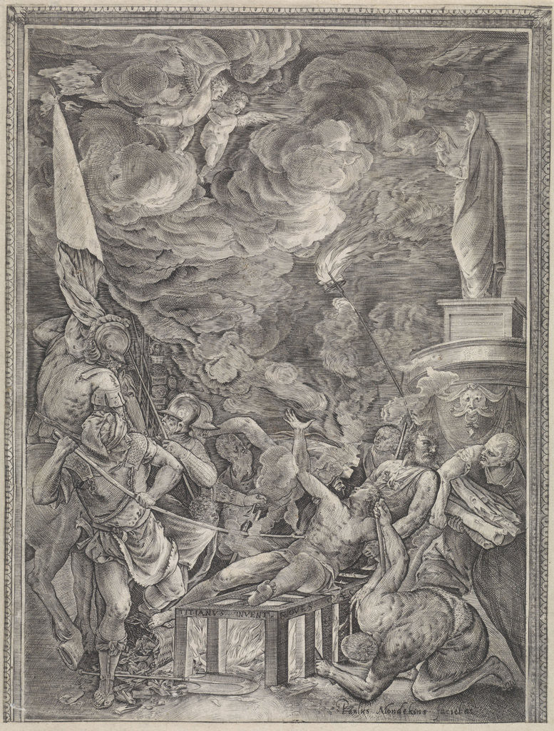 Detail of Martyrdom of St. Lawrence by Paulus Mondekens