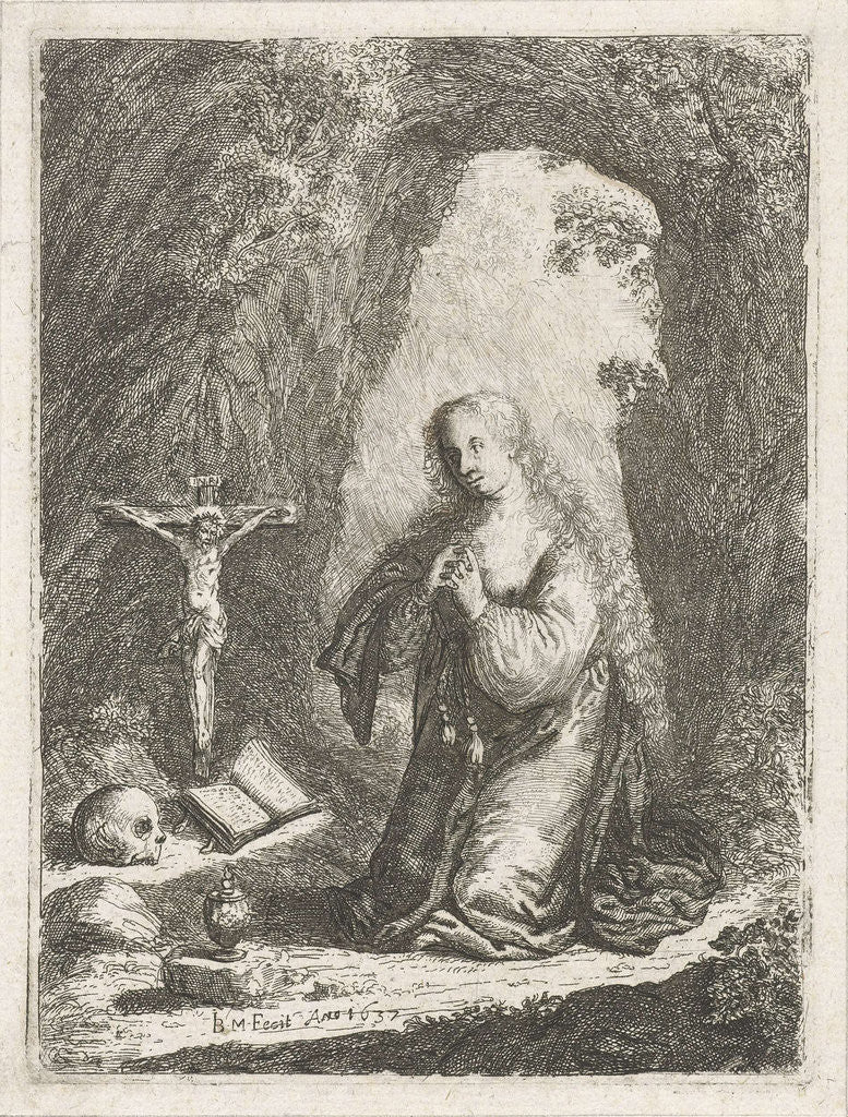 Detail of Penitent Mary Magdalene by Jan Barentsz. Muyckens