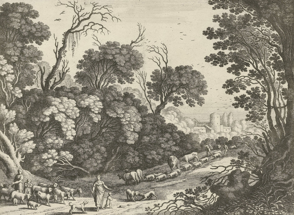 Detail of Shepherds of the flock by Antoine Bonenfant