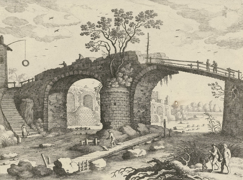 Detail of Bridge over a river by Antoine Bonenfant