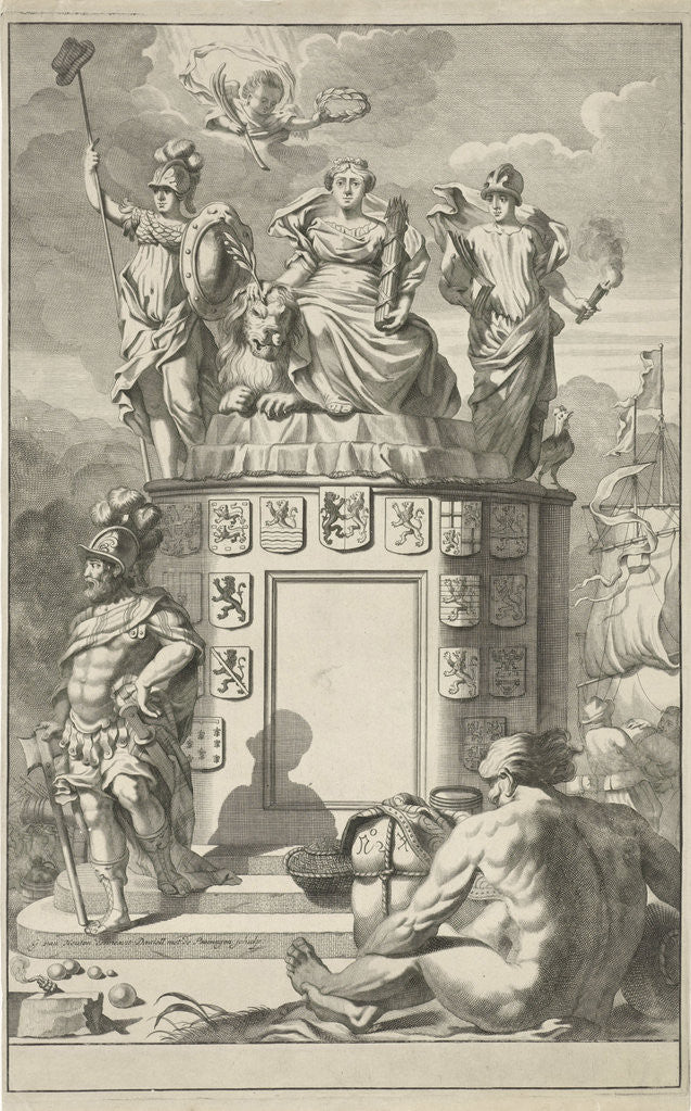 Detail of Allegory of the victorious Habsburg Netherlands by Daniël met de Penningen