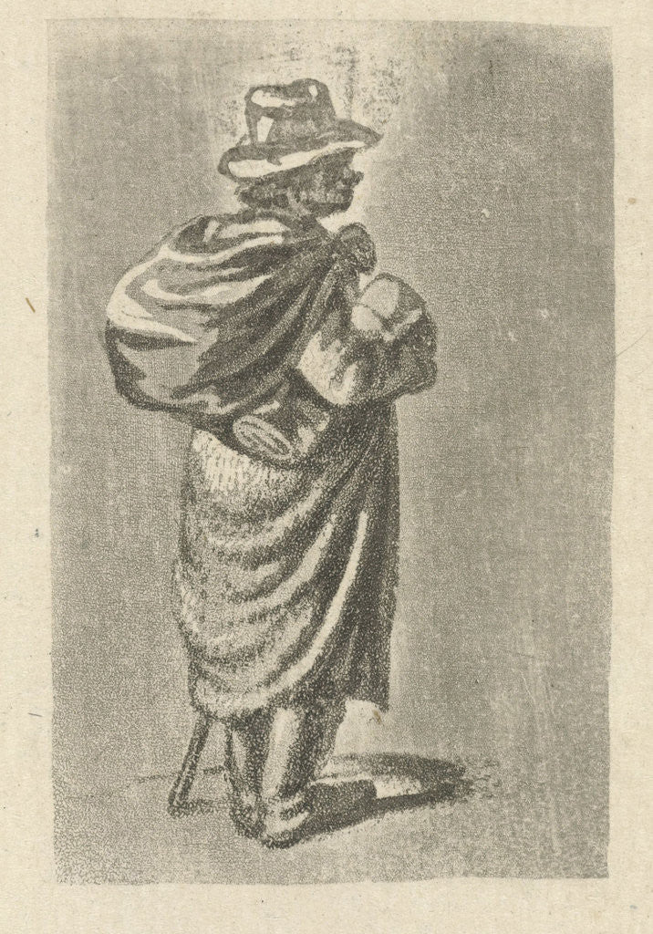 Detail of Traveler with bag on the back by François Joseph Pfeiffer II