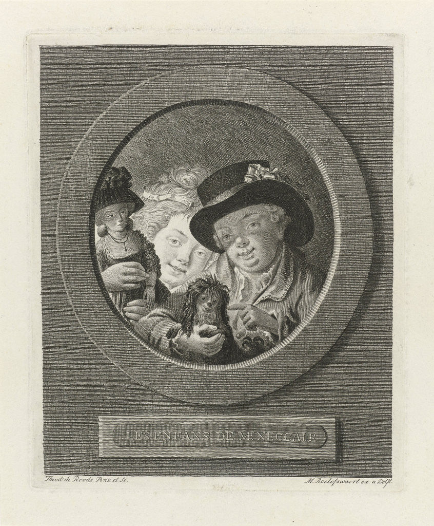 Detail of The children of Mr. Neccair by Mattheus Roelofswaert