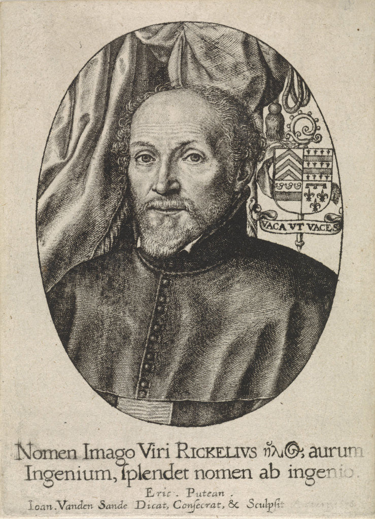 Detail of Portrait of the theologian Dionysius Ryckel by Erycius Puteanus