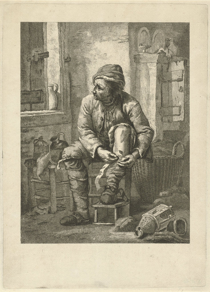 Man commits his leg by Abraham van Strij I