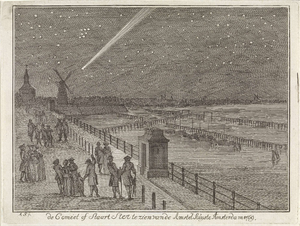Detail of Comet above Amsterdam, The Netherlands, 1769 by Aert Schouman