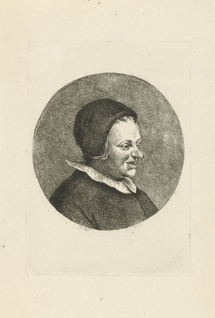 Detail of Woman with cap by Izaak Riewert Schmidt