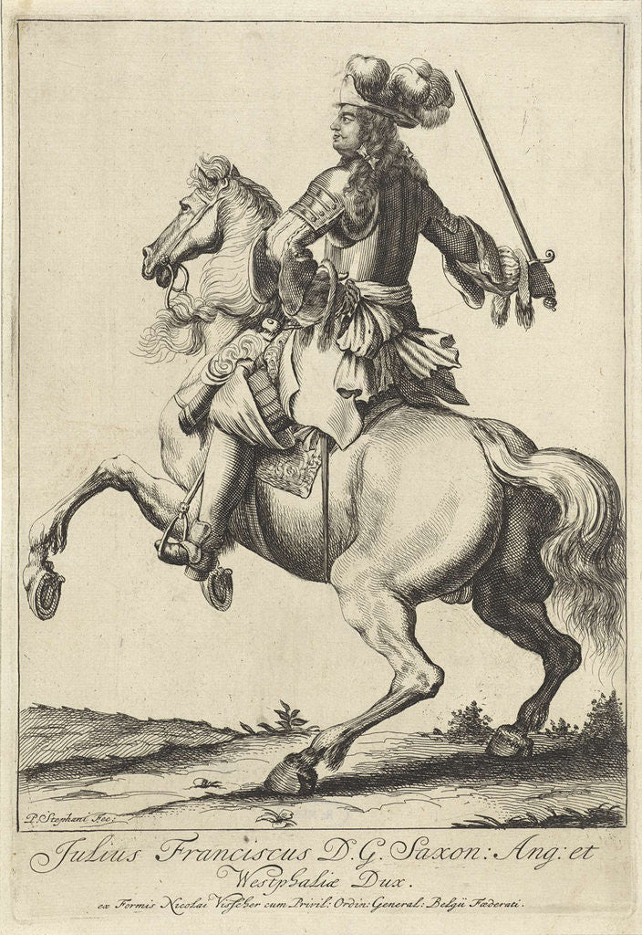 Detail of Equestrian Portrait of Julius Francis by Nicolaes Visscher II