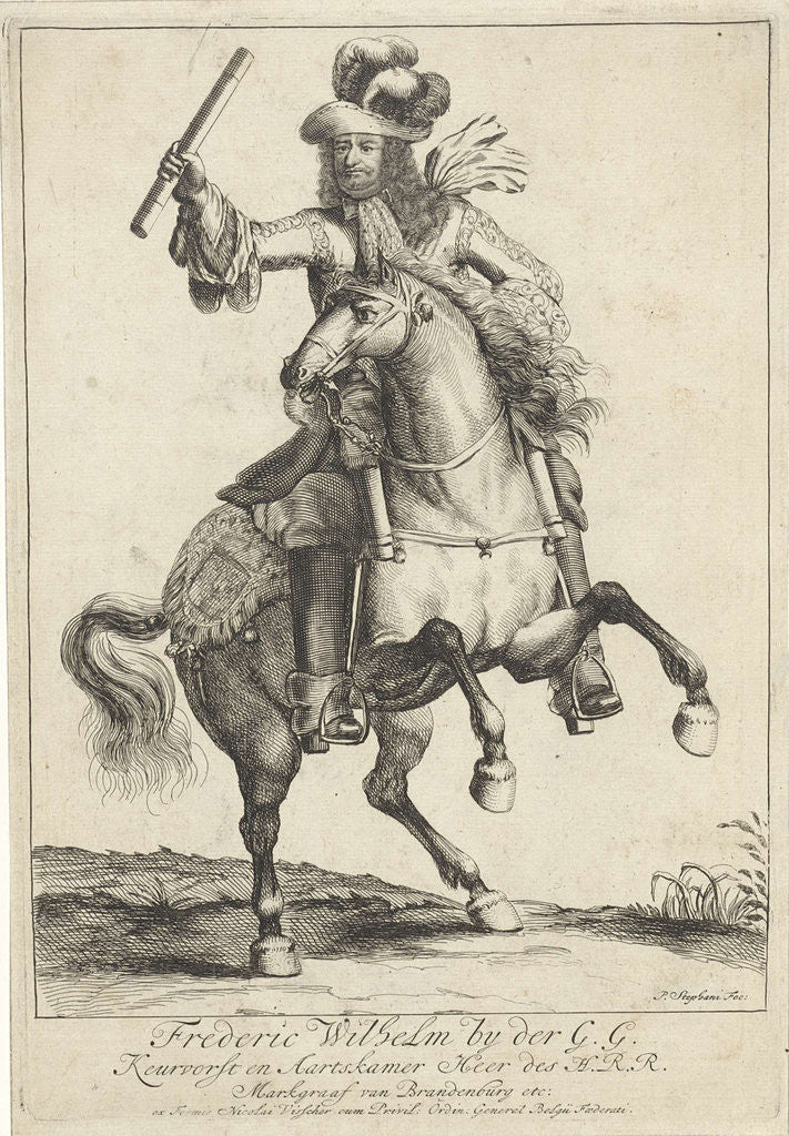 Detail of Equestrian Portrait of Frederick William by Nicolaes Visscher II