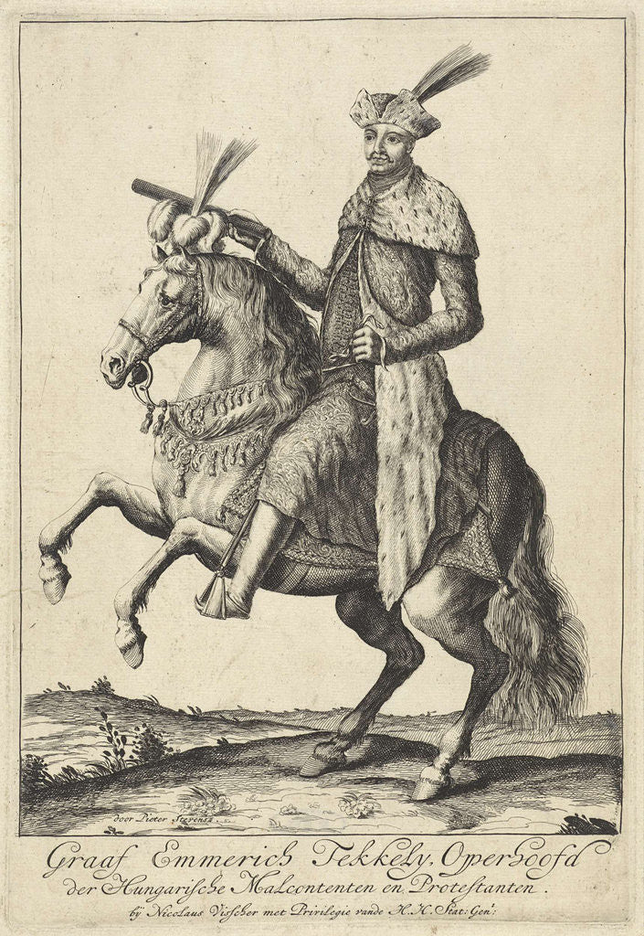 Detail of Equestrian Portrait of Imre Thököly by Nicolaes Visscher II